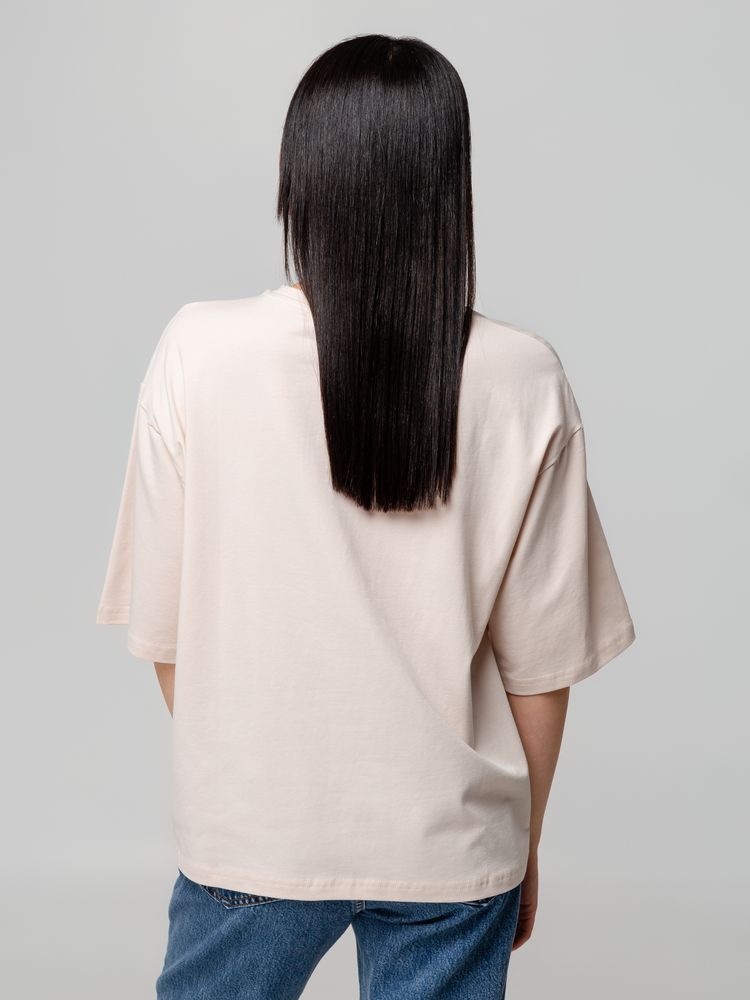 Футболка унисекс оверсайз Street Vibes, бежевая / Миниатюра WWW (1000)