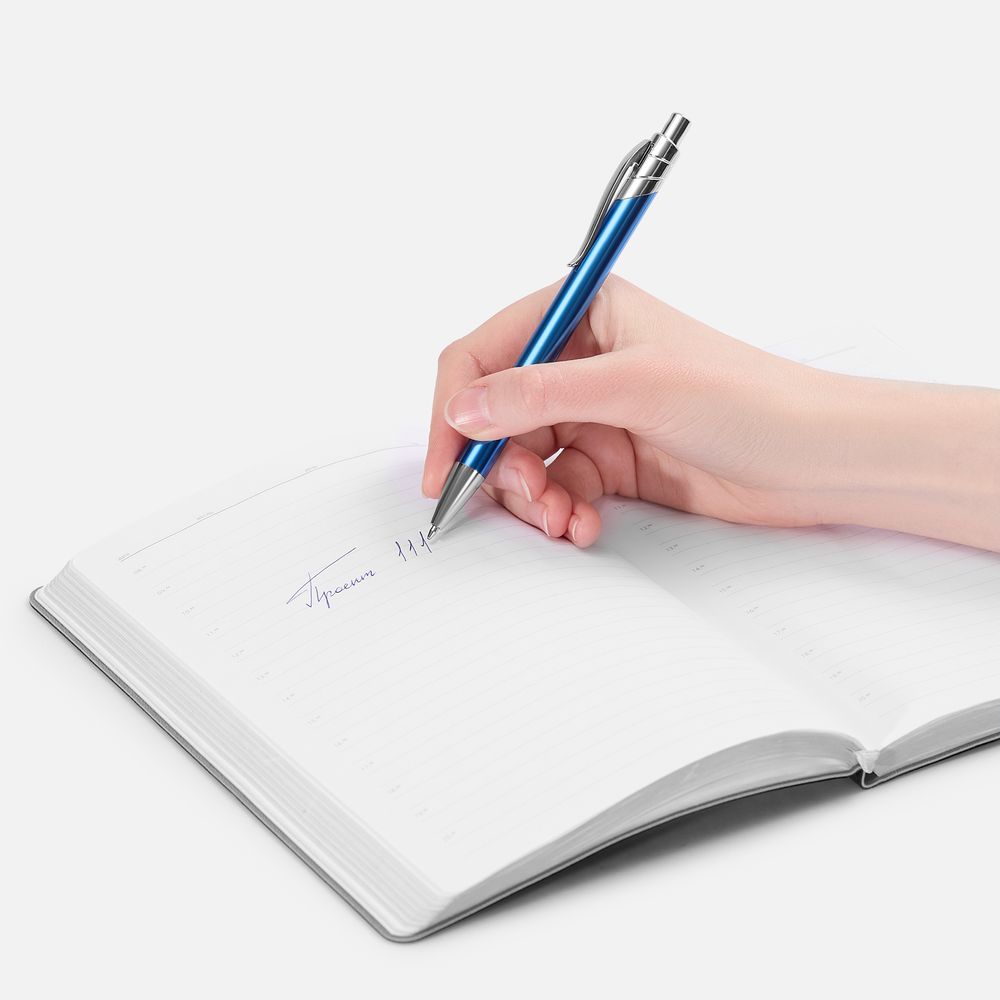 Ручка шариковая Underton Metallic, синяя / Миниатюра WWW (1000)