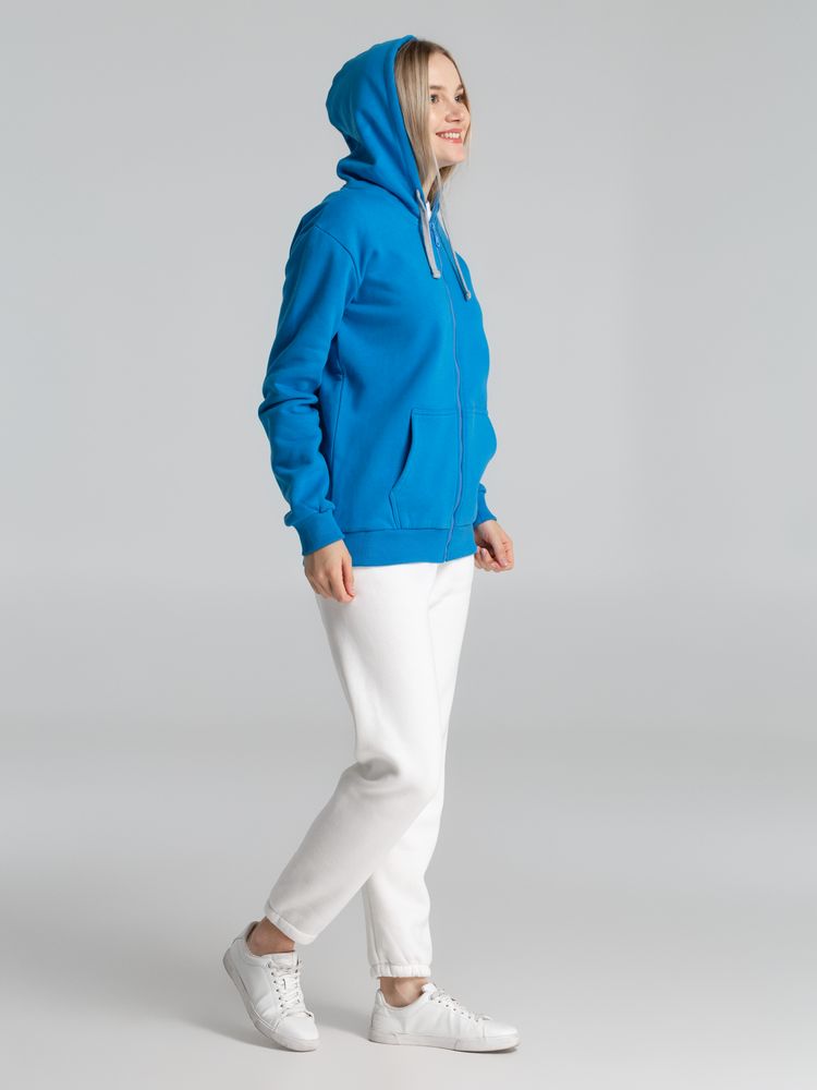 Толстовка с капюшоном на молнии Unit Siverga Heavy, бирюзовая / Миниатюра WWW (1000)