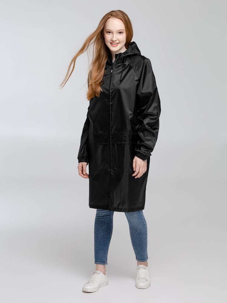 Дождевик с карманами «ХЗ», черный / Миниатюра WWW (1000)