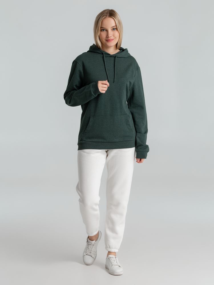 Толстовка с капюшоном унисекс Hoodie, темно-зеленый меланж / Миниатюра WWW (1000)