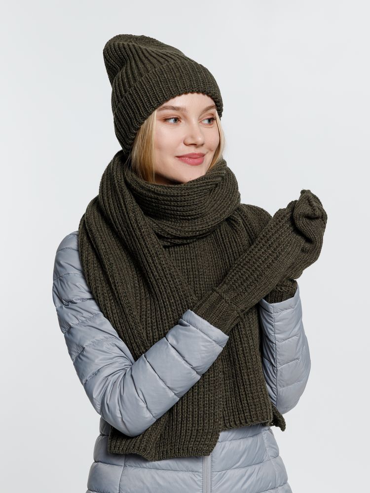 Шарф Nordkyn, зеленый (оливковый) / Миниатюра WWW (1000)