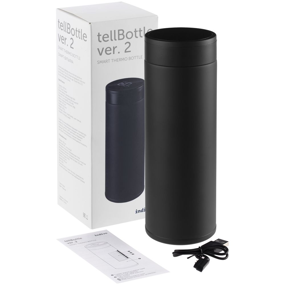 Умный термос tellBottle ver.2, черный / Миниатюра WWW (1000)