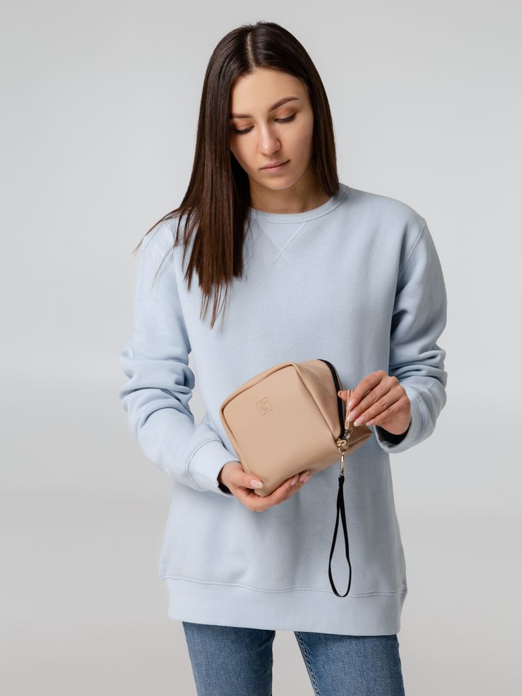 Дорожная косметичка Cubo, бежевая с логотипом / Миниатюра WWW (1000)