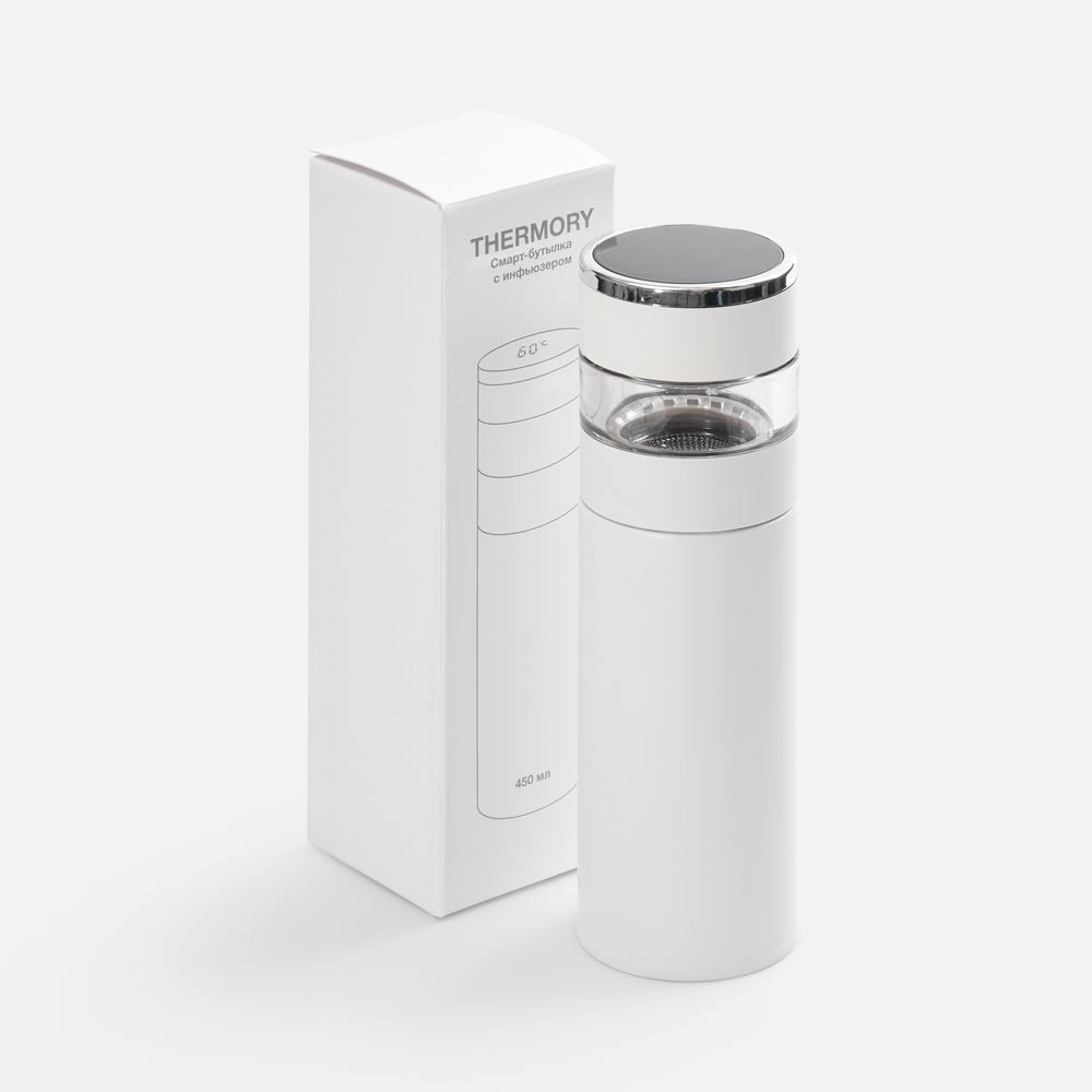 Смарт-бутылка с инфьюзером Thermory, белая / Миниатюра WWW (1000)