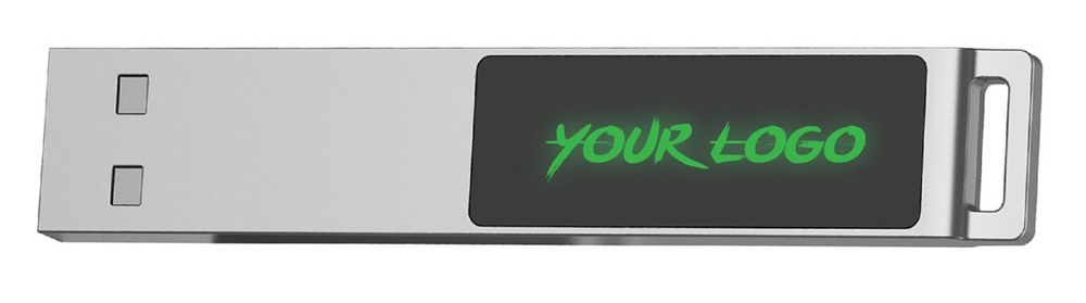 Флешка markBright с зеленой подсветкой, 16 Гб / Миниатюра WWW (1000)