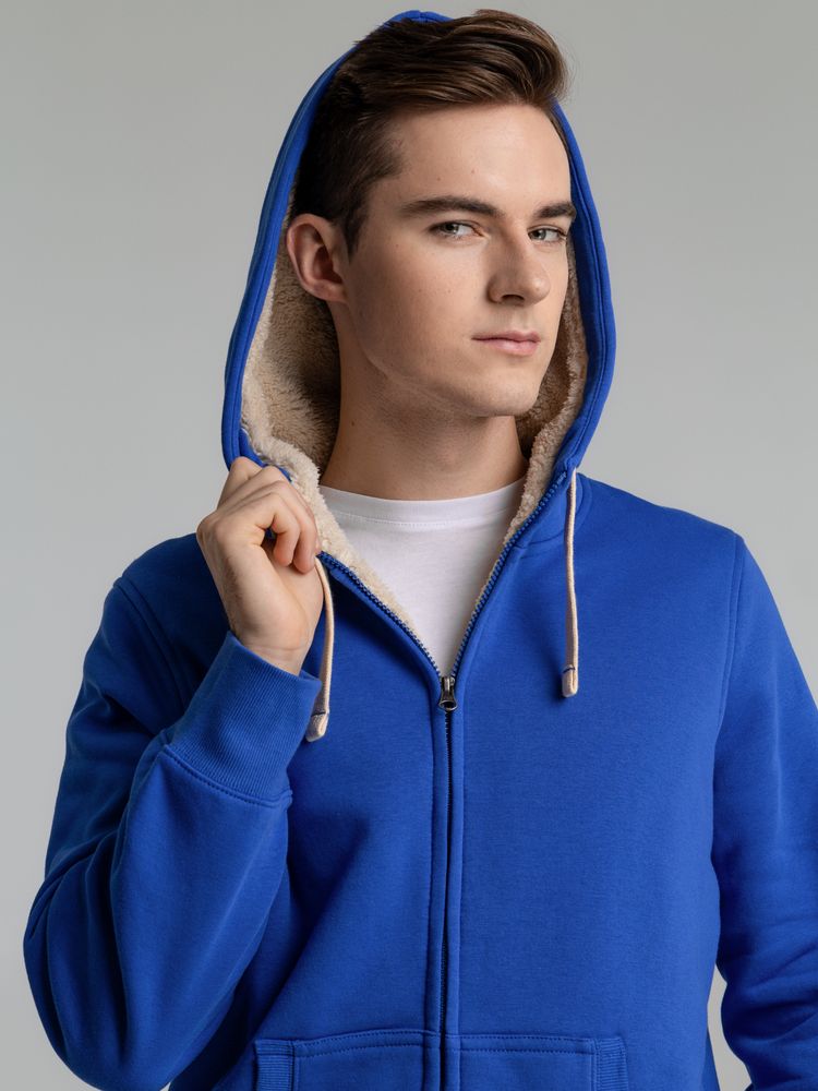 Толстовка унисекс на молнии Sherpa 280, ярко-синяя / Миниатюра WWW (1000)