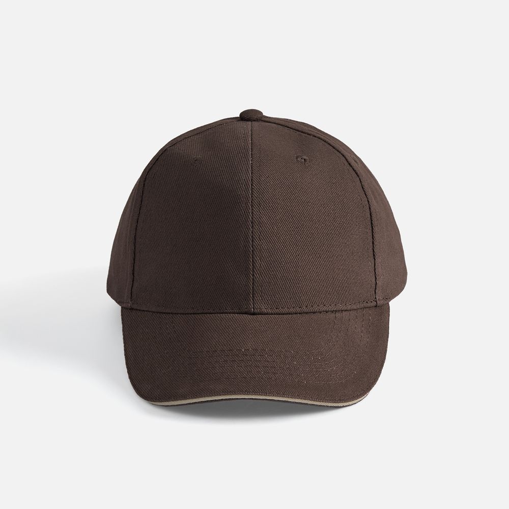 Бейсболка Buffalo, коричневая с бежевым / Миниатюра WWW (1000)