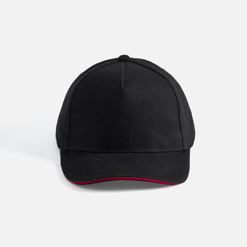 Бейсболка Long Beach, черная с красным / Миниатюра WWW (1000)