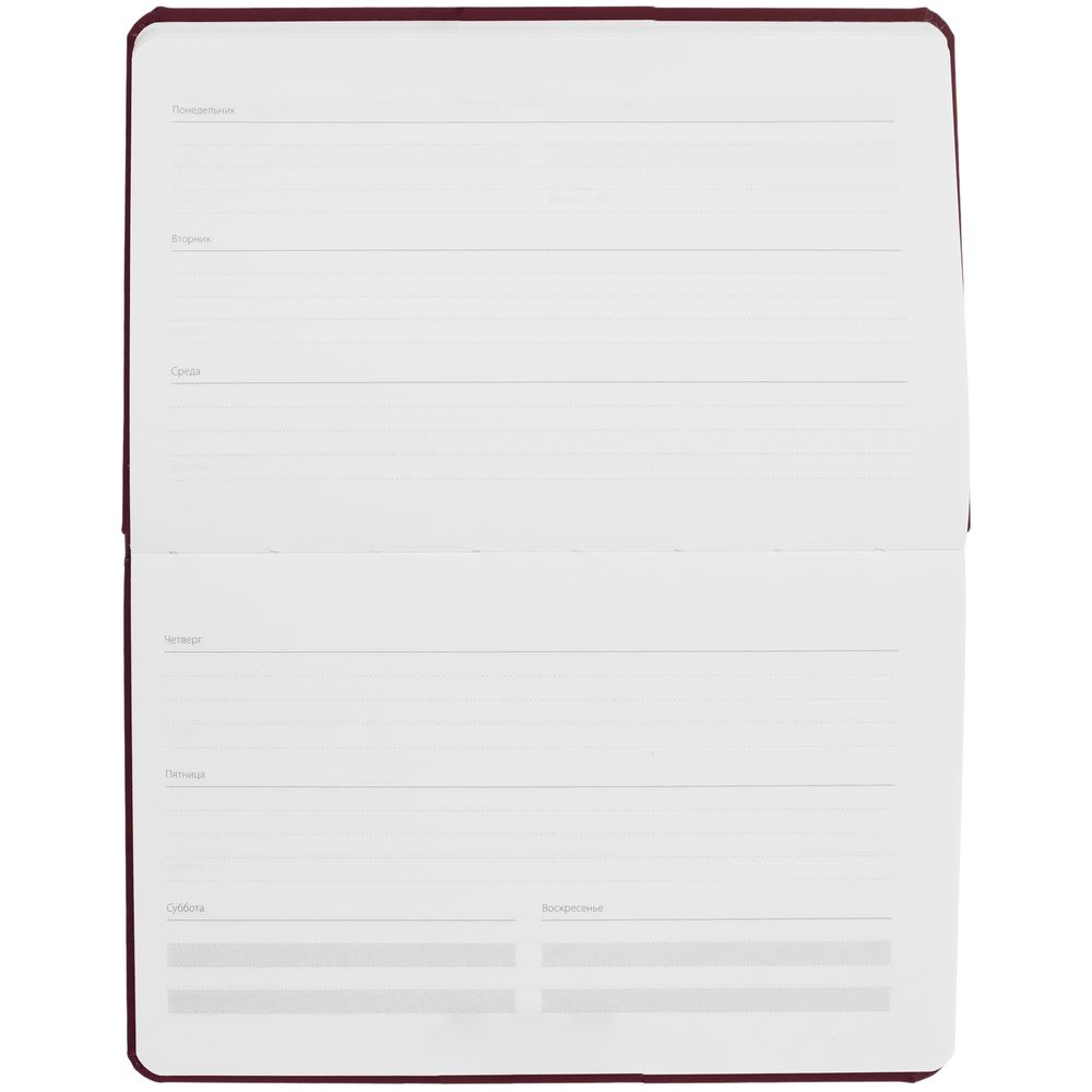 Еженедельник Urban, недатированный, бордовый / Миниатюра WWW (1000)