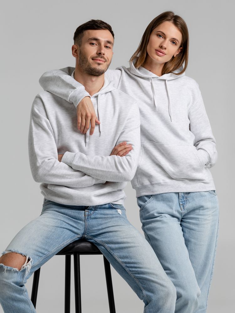 Толстовка с капюшоном Snake II светло-серый меланж / Миниатюра WWW (1000)