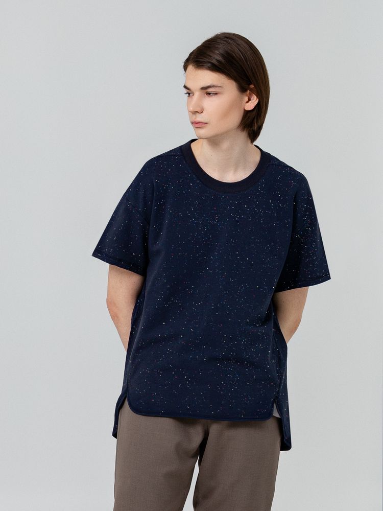 Футболка унисекс Kosmos 1.0, синий меланж / Миниатюра WWW (1000)