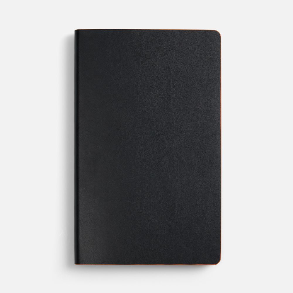 Ежедневник Trait, недатированный, черный с оранжевым / Миниатюра WWW (1000)