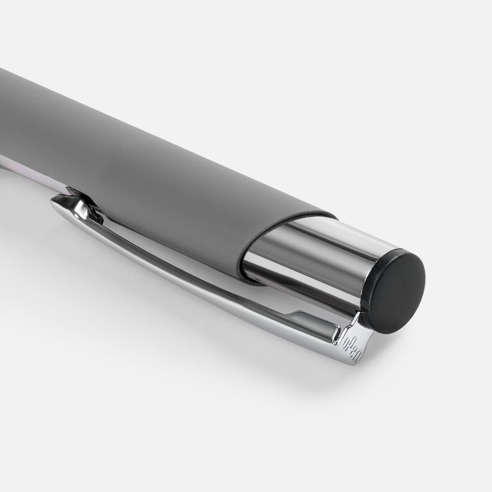 Ручка шариковая Keskus Soft Touch, серая / Миниатюра WWW (1000)