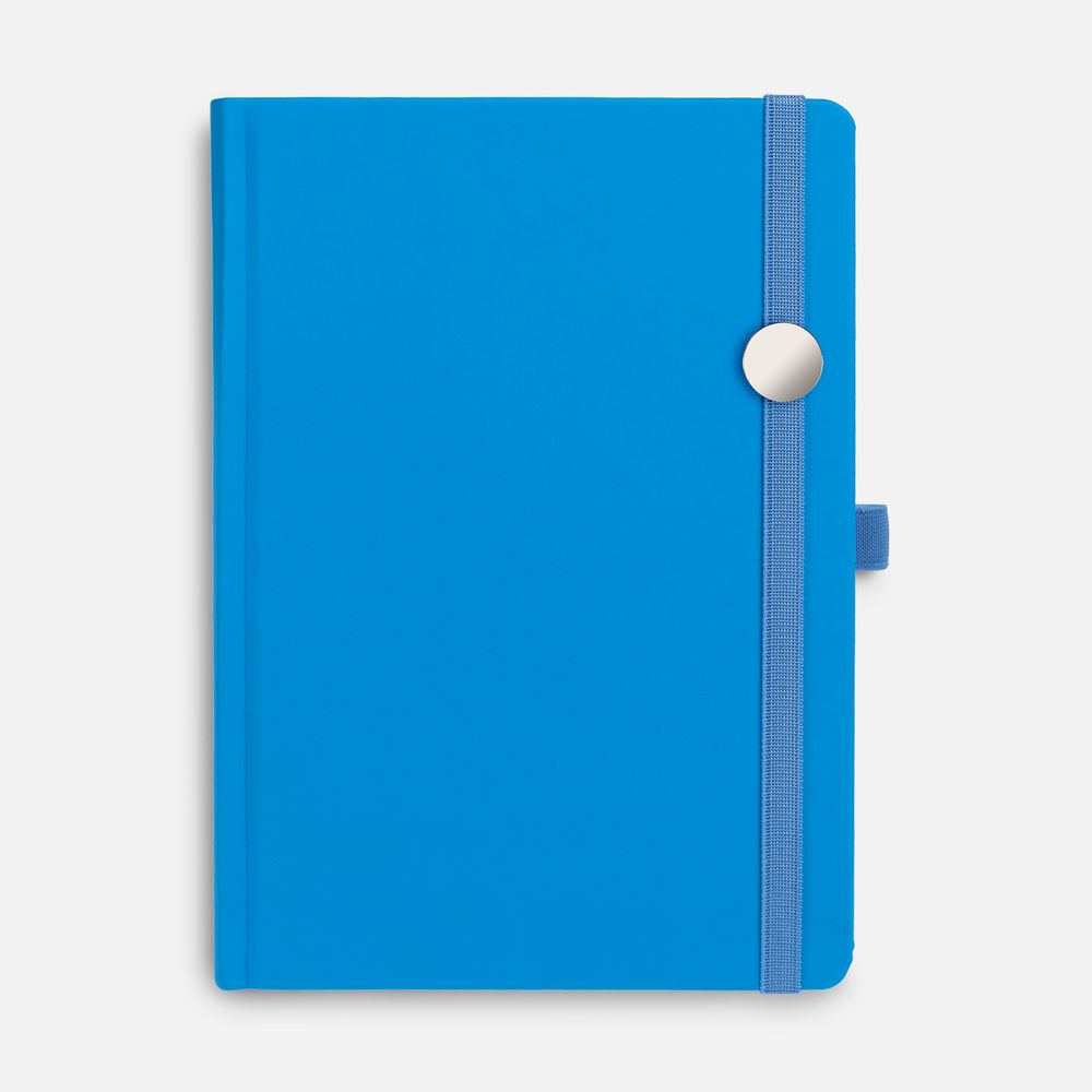 Ежедневник Favor Metal, недатированный, голубой / Миниатюра WWW (1000)