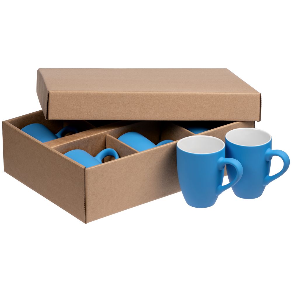 Набор кружек Good Morning c покрытием софт-тач, голубой / Миниатюра WWW (1000)