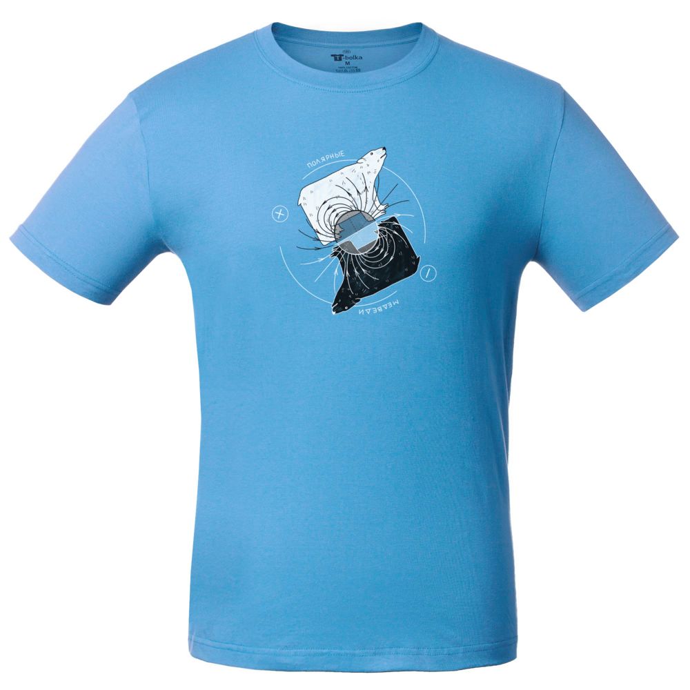 Футболка «Полярные медведи», голубая / Миниатюра WWW (1000)