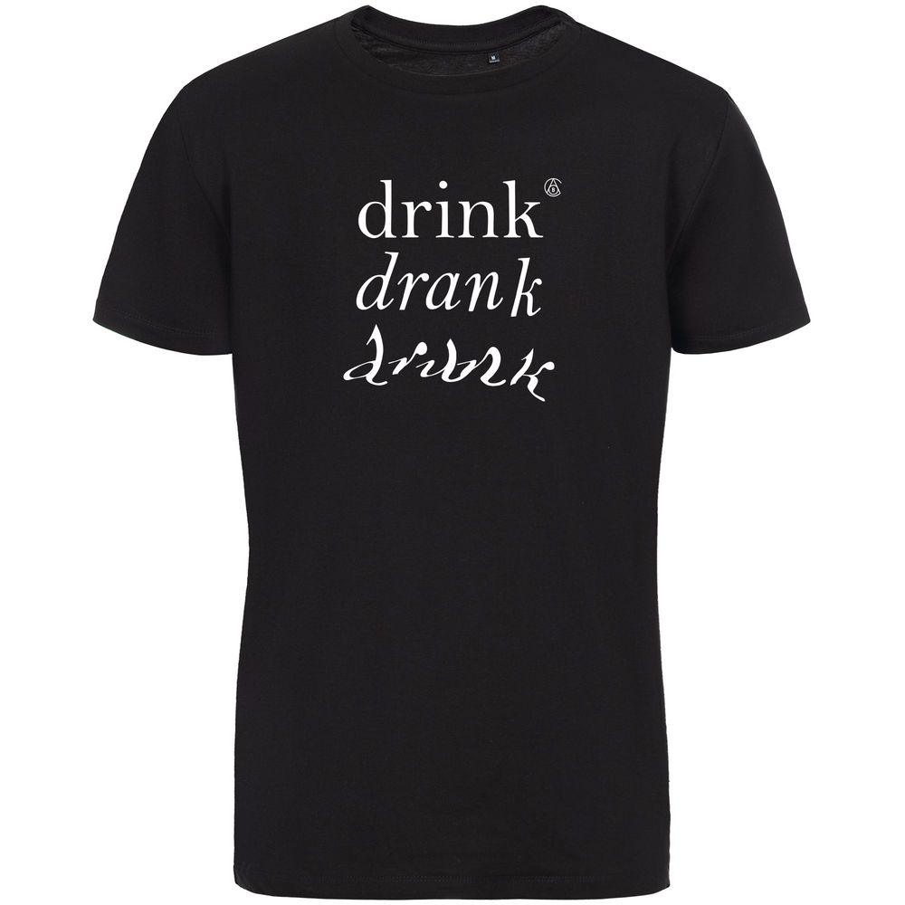 Футболка Drunk со светящимся принтом, черная / Миниатюра WWW (1000)
