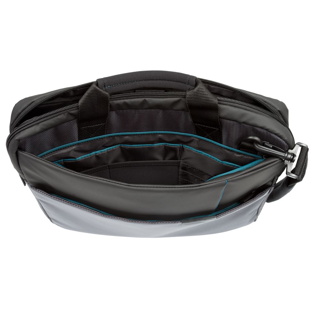 Сумка для ноутбука Qibyte Laptop Bag, темно-серая с черными вставками / Миниатюра WWW (1000)