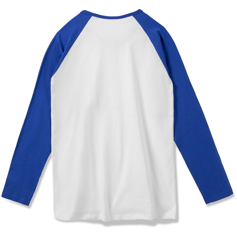 Футболка женская с длинным рукавом Milky Lsl, белая с ярко-синим / Миниатюра WWW (1000)