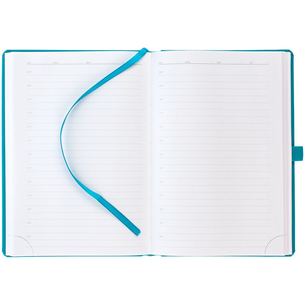 Ежедневник Favor Gold, недатированный, бирюзовый / Миниатюра WWW (1000)