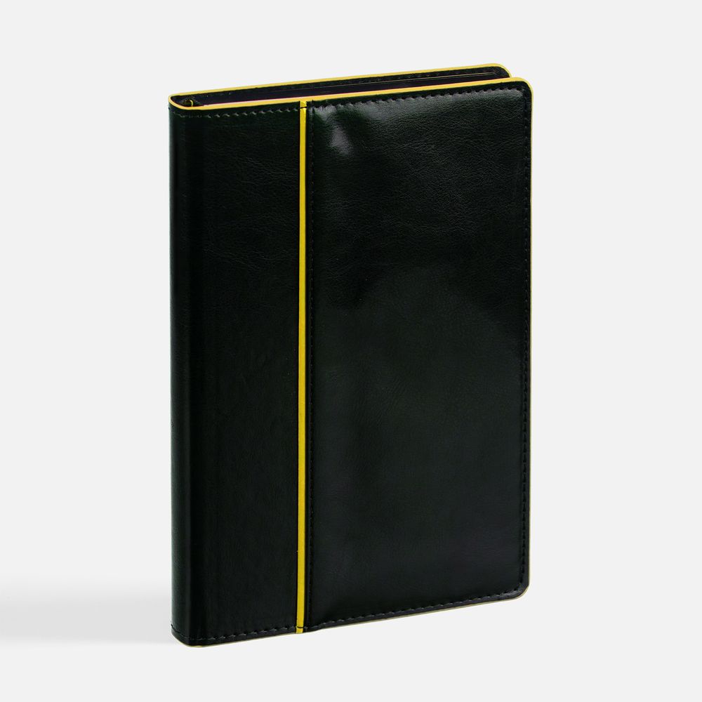 Ежедневник Alanis, недатированный, черный c желтым / Миниатюра WWW (1000)