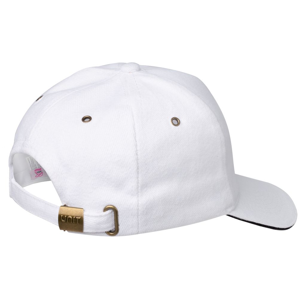 Бейсболка Unit Classic, белая с черным кантом / Миниатюра WWW (1000)