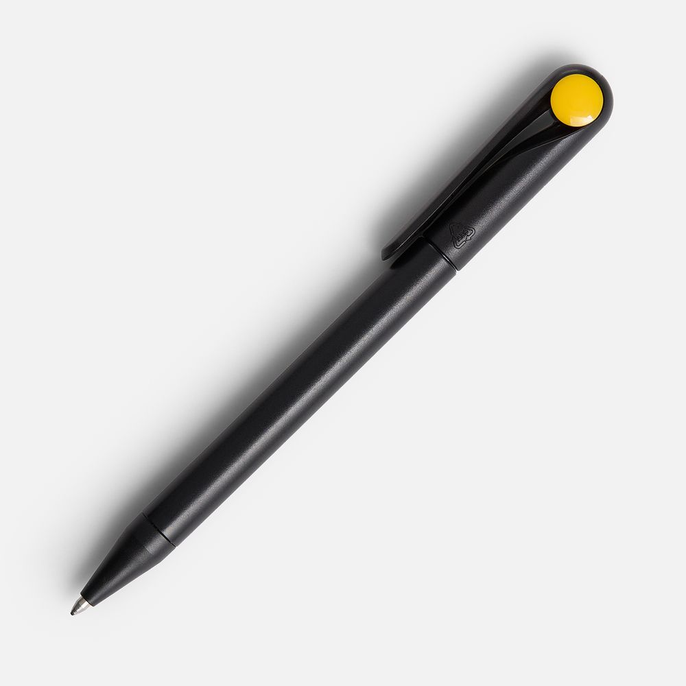 Ручка шариковая Prodir DS1 TMM Dot, черная с желтым / Миниатюра WWW (1000)