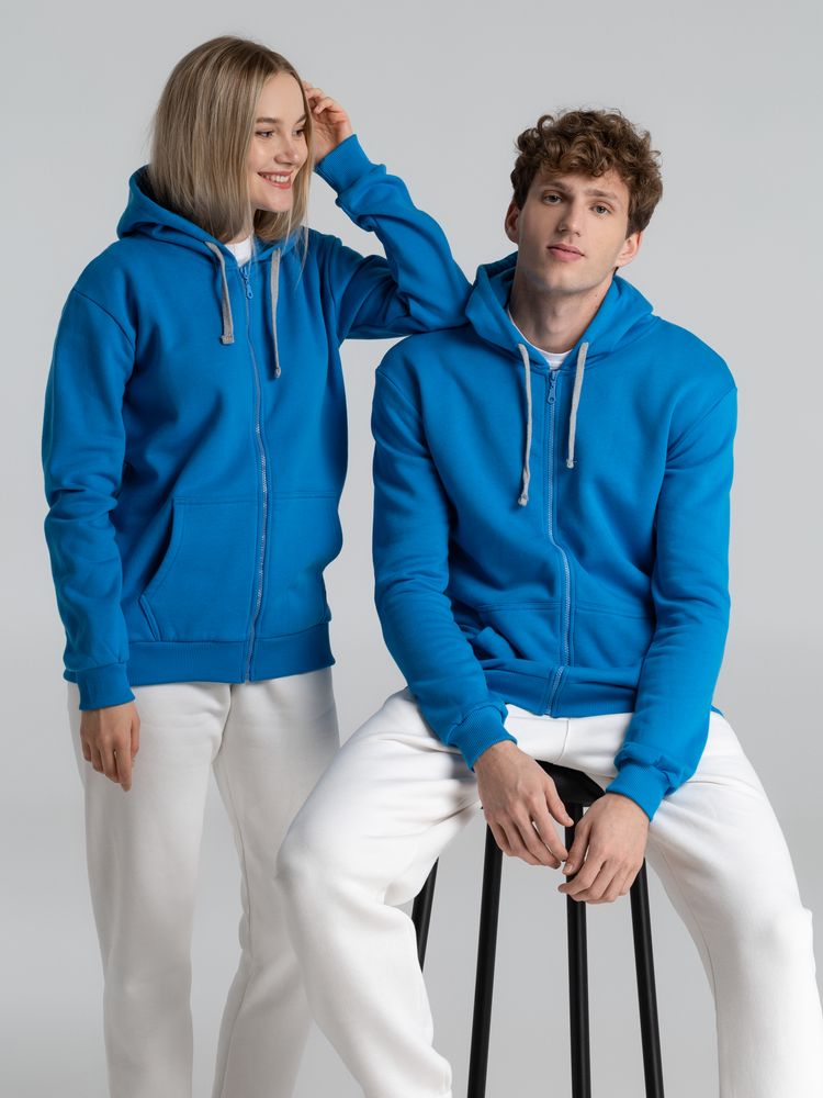 Толстовка с капюшоном на молнии Unit Siverga Heavy, бирюзовая / Миниатюра WWW (1000)