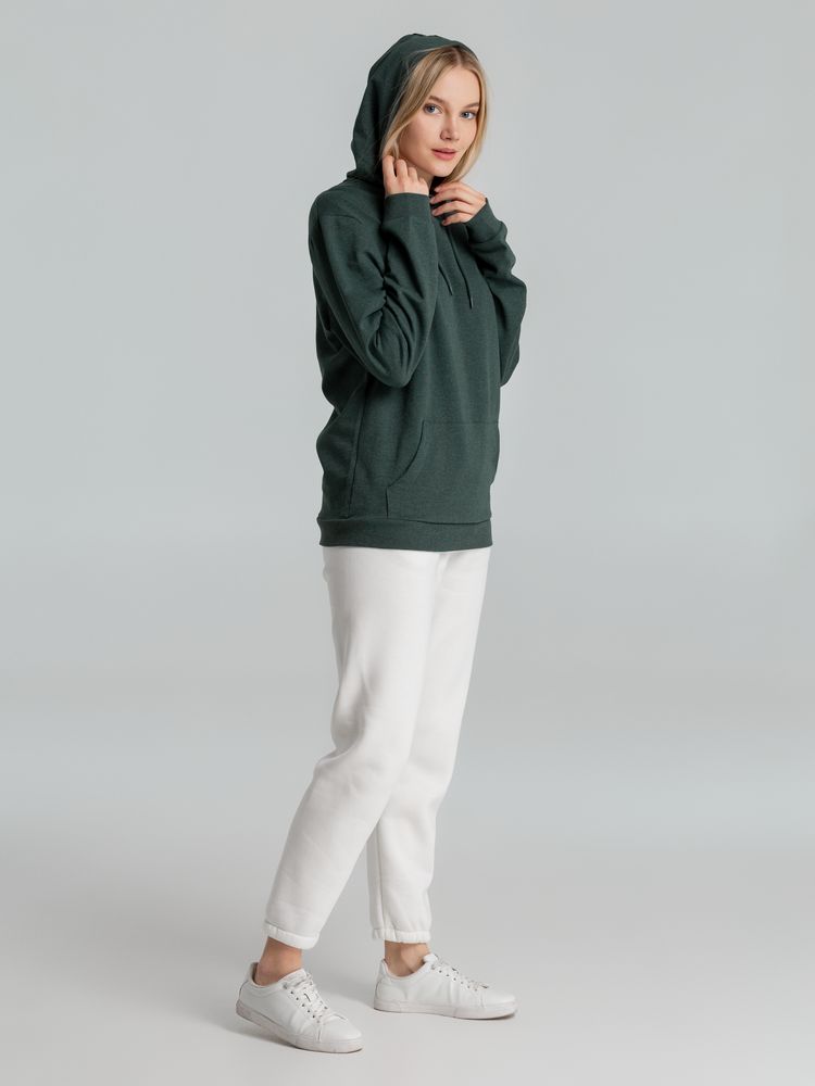 Толстовка с капюшоном унисекс Hoodie, темно-зеленый меланж / Миниатюра WWW (1000)