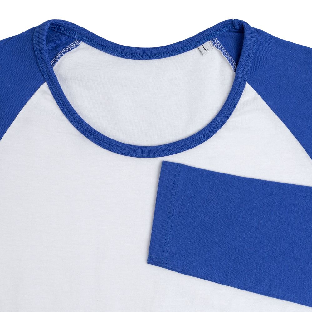 Футболка женская с длинным рукавом Milky Lsl, белая с ярко-синим / Миниатюра WWW (1000)