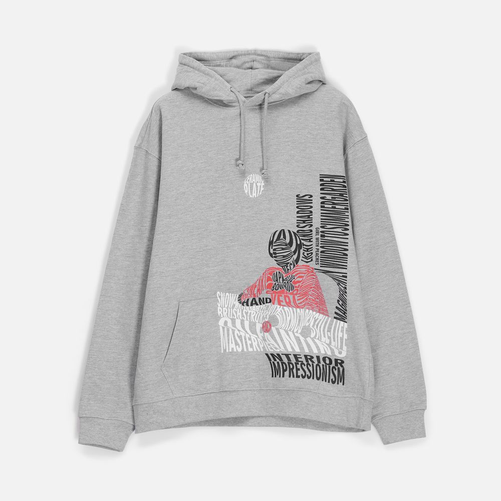 Худи унисекс Condor, серый меланж / Миниатюра нанесения (1000)