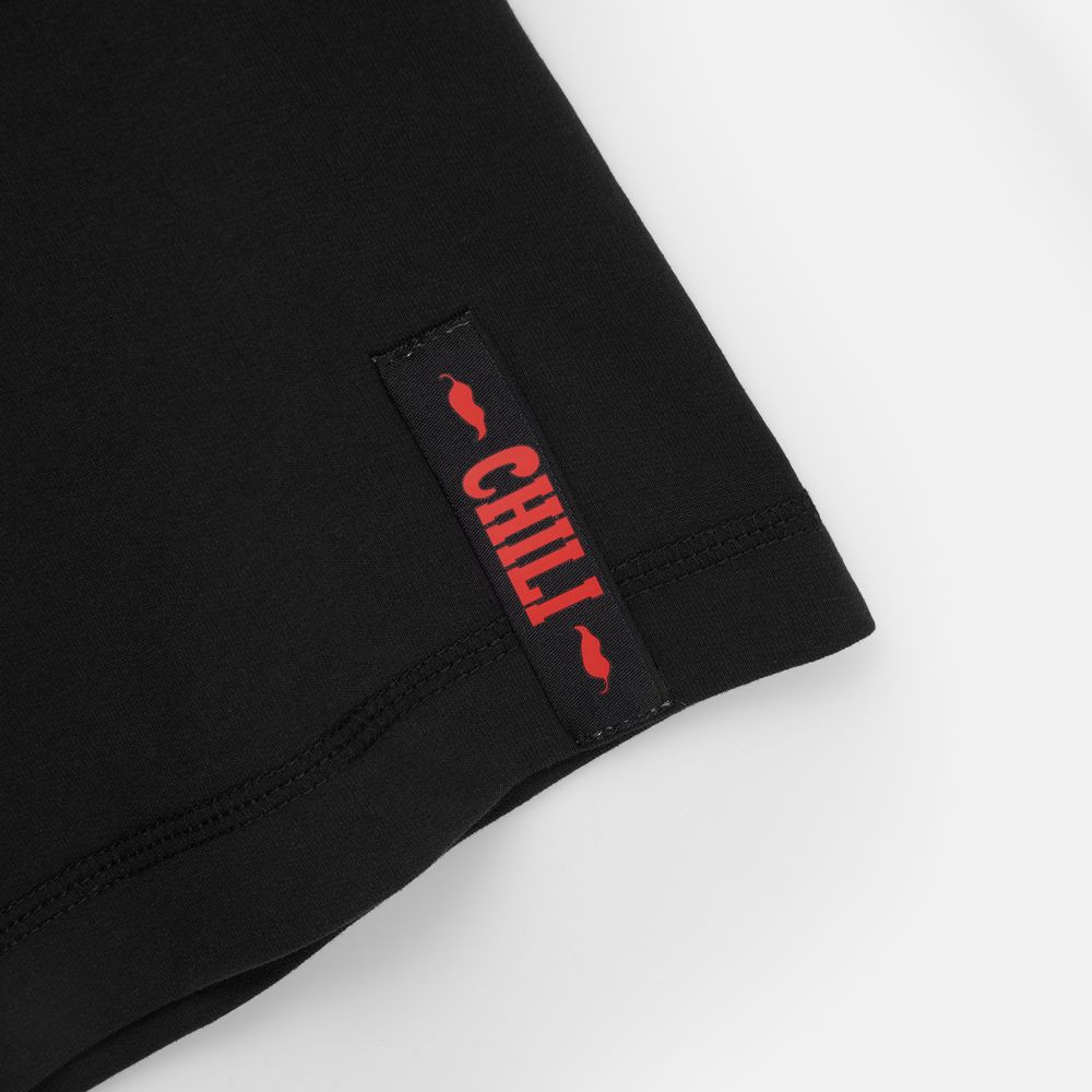 Лейбл тканевый Epsilon, S, черный / Миниатюра нанесения (1000)