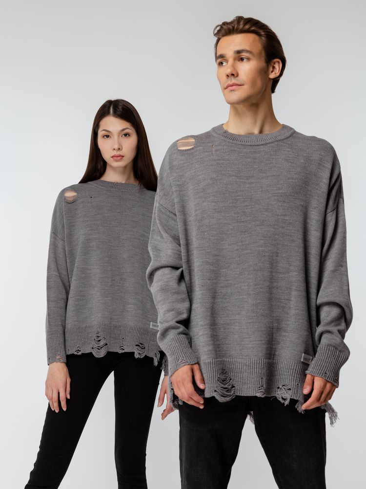 Джемпер оверсайз унисекс Grunge, серый / Миниатюра WWW (1000)