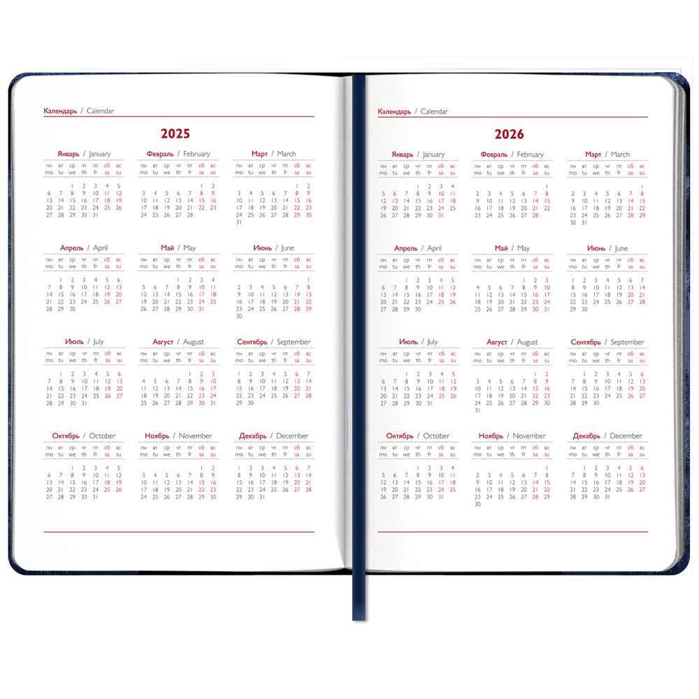 Ежедневник Faro Mini, датированный, синий / Миниатюра WWW (1000)