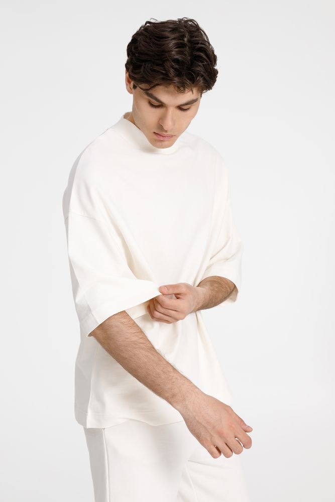 Футболка оверсайз унисекс T9, молочно-белая / Миниатюра WWW (1000)