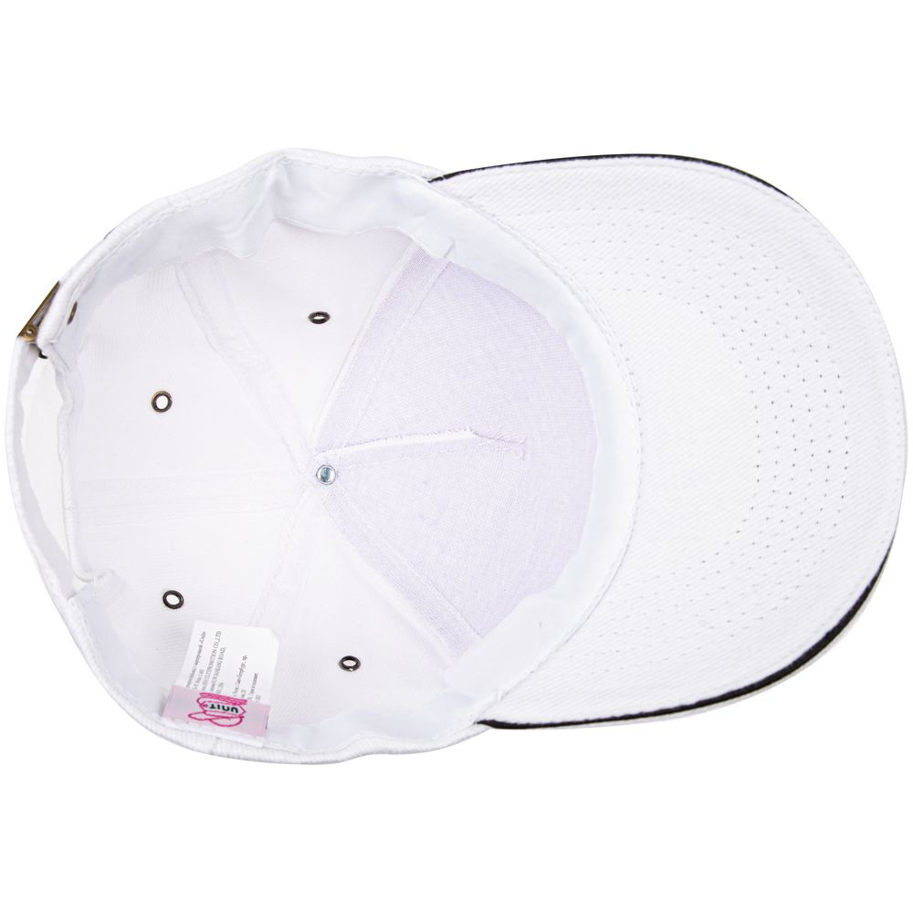 Бейсболка Unit Classic, белая с черным кантом / Миниатюра WWW (1000)