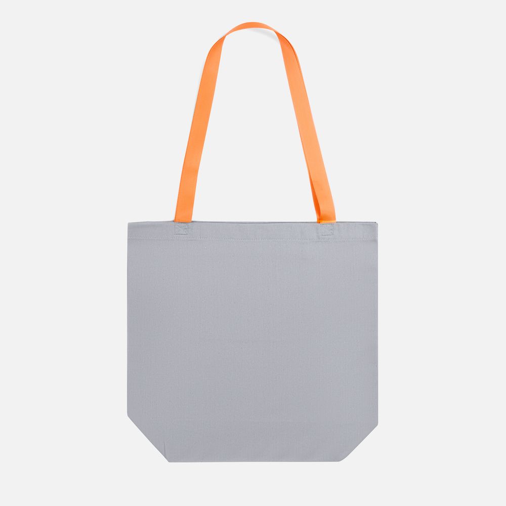 Шопер B5, серый с оранжевыми ручками / Миниатюра WWW (1000)
