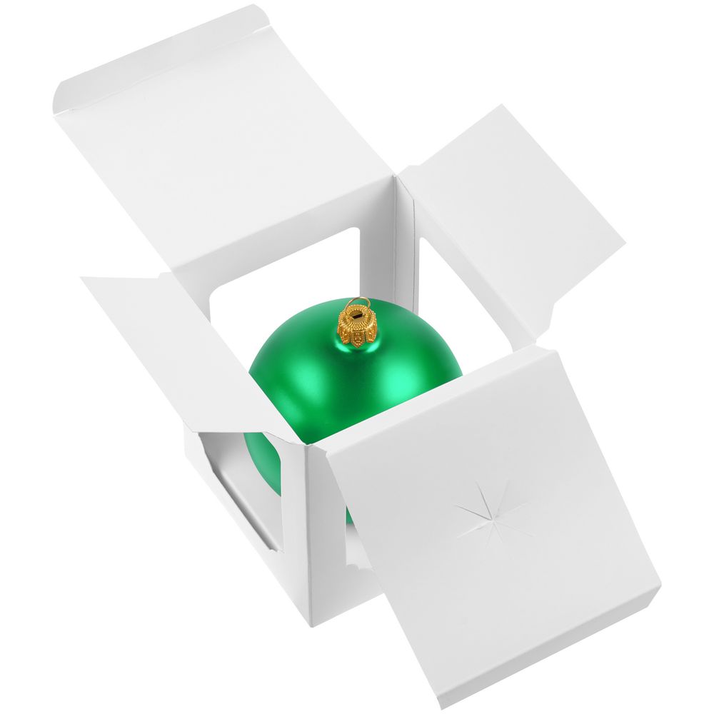 Елочный шар Gala Matt в коробке, зеленый, 8,5 см / Миниатюра WWW (1000)