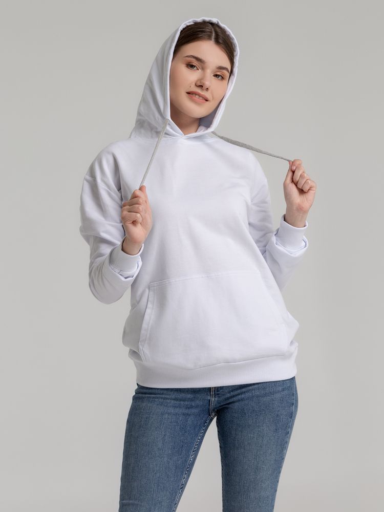 Толстовка с капюшоном Unit Kirenga, белая / Миниатюра WWW (1000)