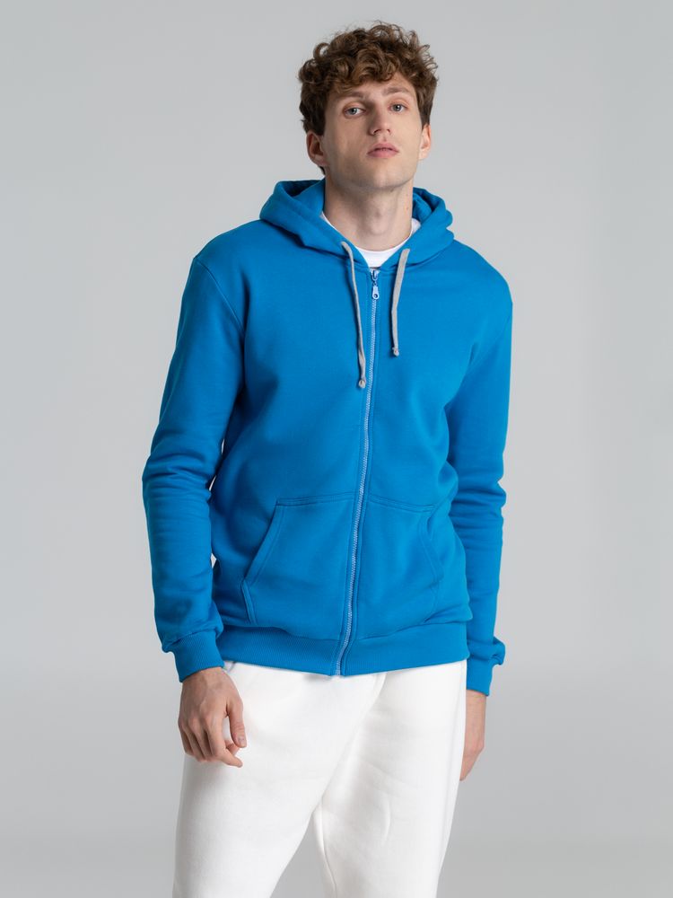 Толстовка с капюшоном на молнии Unit Siverga Heavy, бирюзовая / Миниатюра WWW (1000)