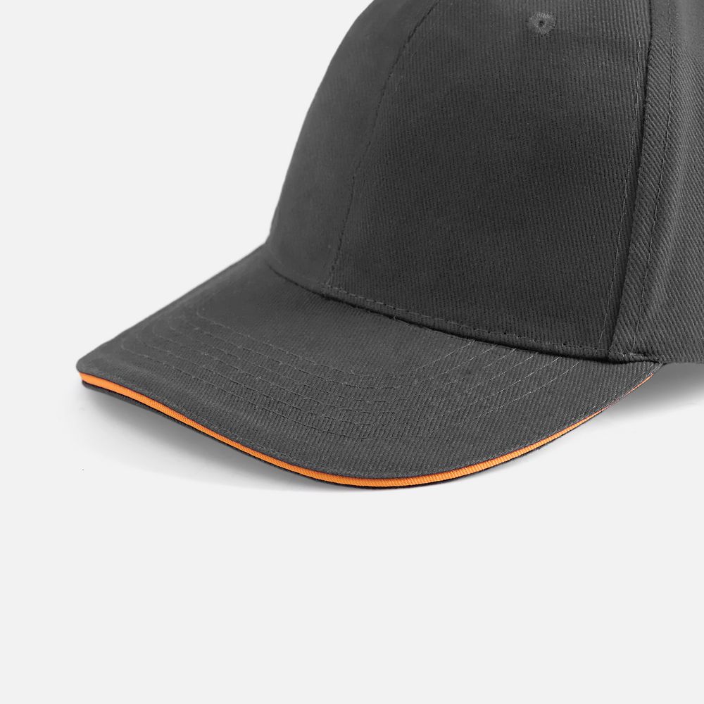 Бейсболка Buffalo, серая с оранжевым / Миниатюра WWW (1000)