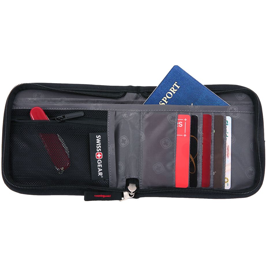 Кошелек на шею Swissgear, черный / Миниатюра WWW (1000)