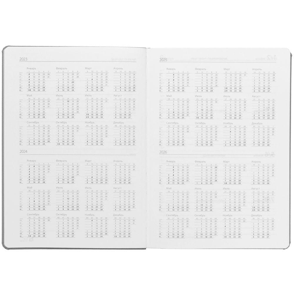 Ежедневник Must Metal, датированный, серый / Миниатюра WWW (1000)