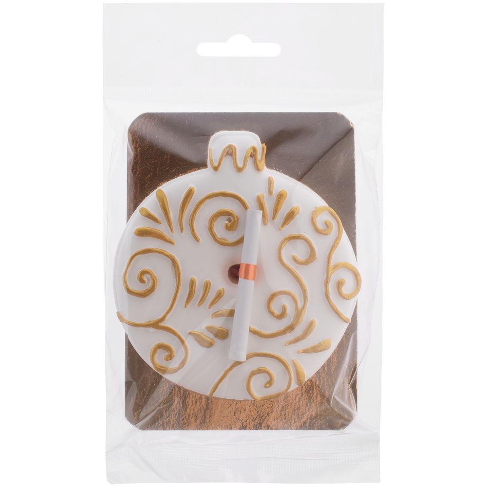 Печенье с предсказанием «Елочный шар», белое / Миниатюра WWW (1000)