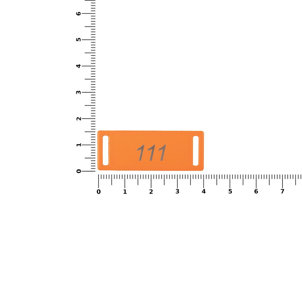 Шильдик металлический Kova, оранжевый неон / Миниатюра WWW (1000)
