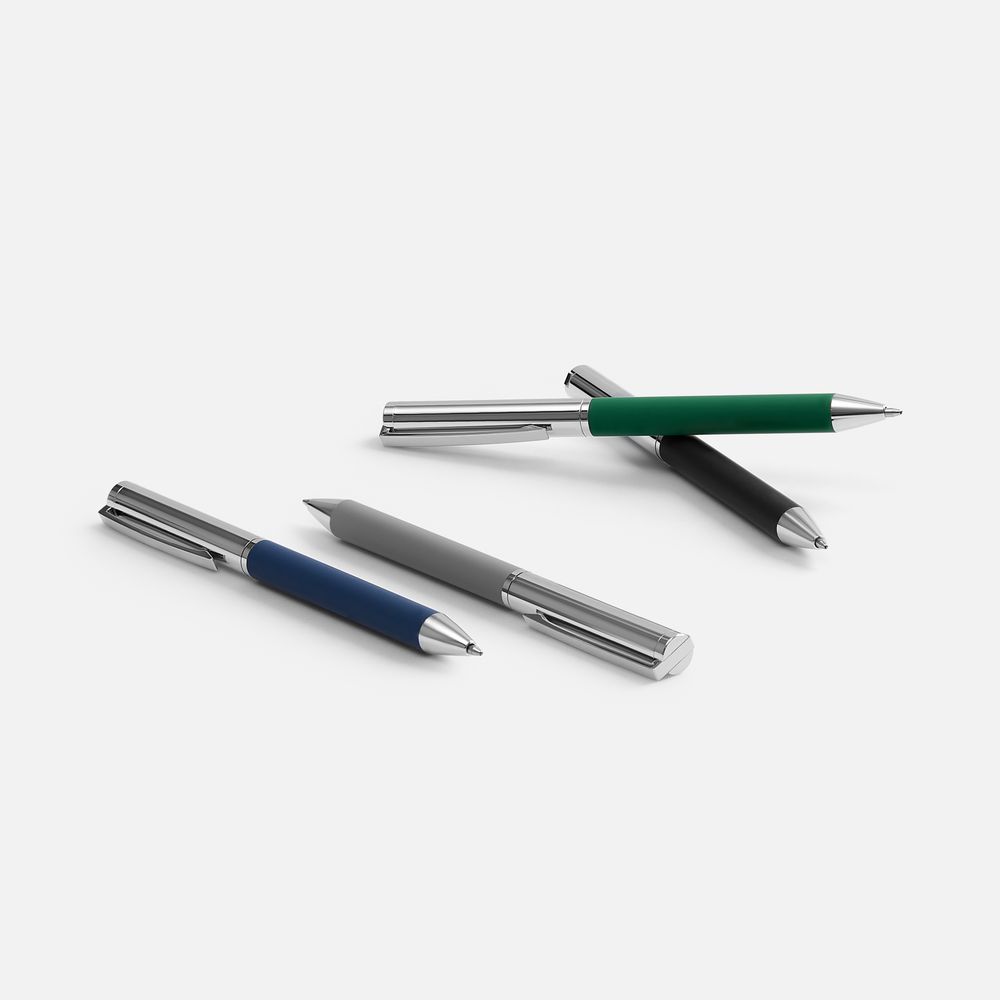 Ручка шариковая Eyeshot Soft Touch, темно-синяя / Миниатюра WWW (1000)