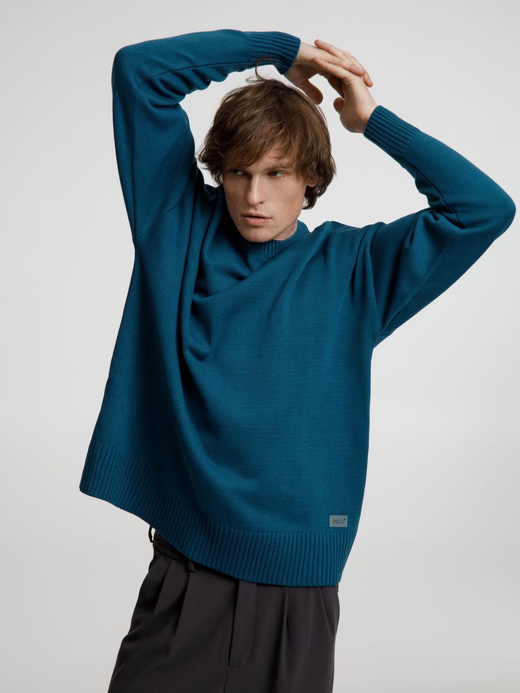 Джемпер оверсайз унисекс Stated в сумке, синий (морская волна) / Миниатюра WWW (1000)