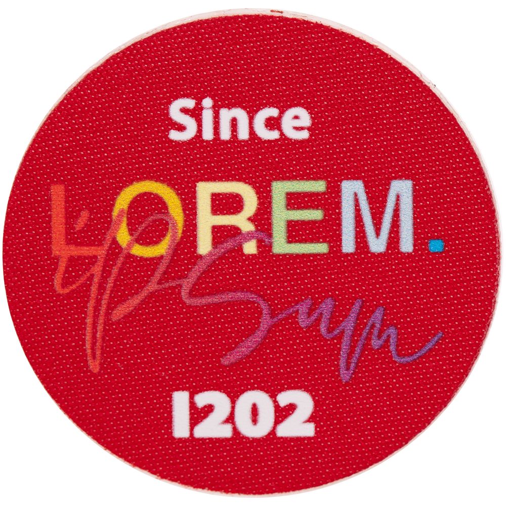 Наклейка тканевая Lunga Round, M, красная / Миниатюра WWW (1000)