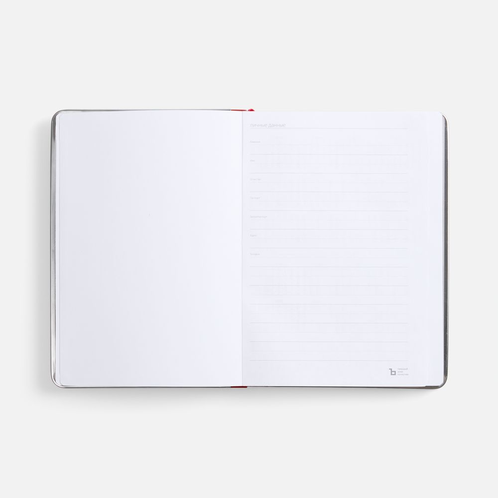 Ежедневник Metal Frame на заказ, датированный, красный / Миниатюра WWW (1000)